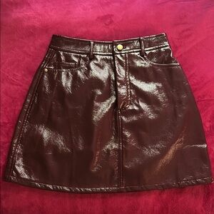 Shiny Brown Skirt